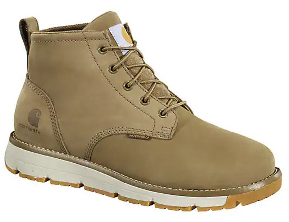 Carhartt Mens Millbrook Wedge Boots US 14 M Khaki Tan Leather Waterproof NIB
